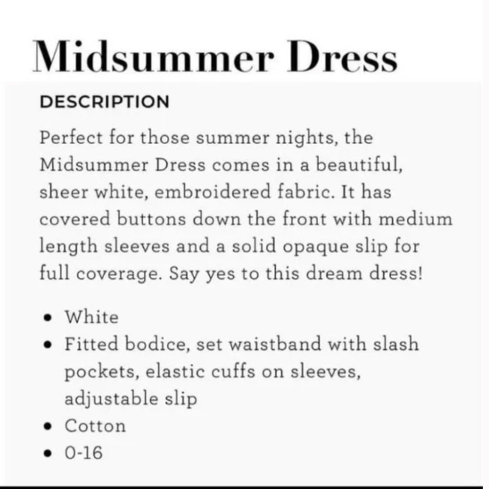 Cabi 8 White Embroidered Button Down Midsummer Dress - Picture 7 of 12